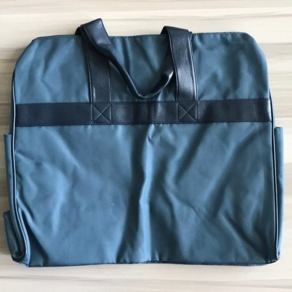 Giorgio Armani Large Weekender Travel Carry On Hand Luggage Duffle Bag Blue